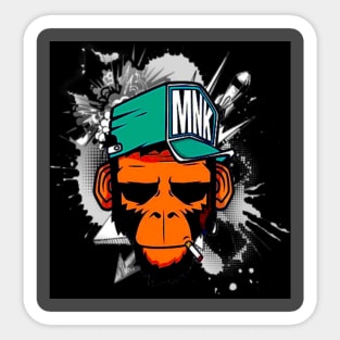 smoking monkey Sticker